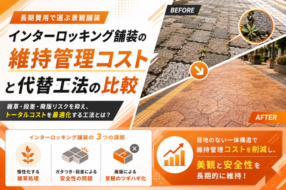 工法別に見る景観舗装の総費用比較